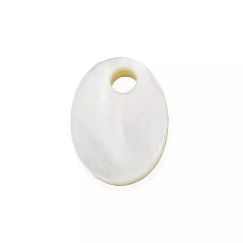 8x6mm Mother of Pearl Oval Sequin - Natural x1