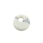 6mm Round Gemstone sequin - Howlite x1