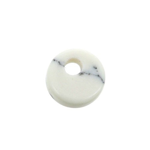6mm Round Gemstone sequin - Howlite x1