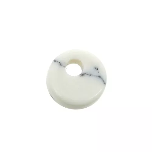 6mm Round Gemstone sequin - Howlite x1
