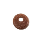 6mm Round Gold Stone sequin - Imitation Sunstone x1