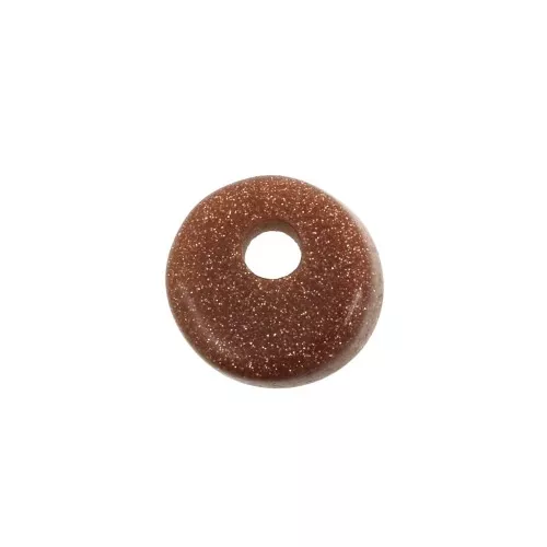 6mm Round Gold Stone sequin - Imitation Sunstone x1
