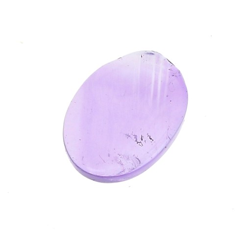 8x6mm Gemstone Oval puck - Amethyst x1