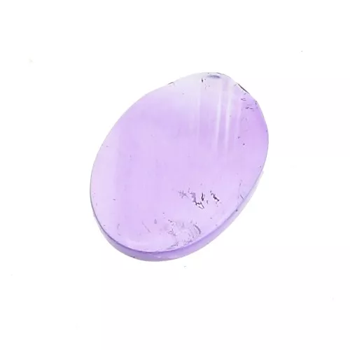 8x6mm Gemstone Oval puck - Amethyst x1