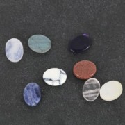 8x6mm Gemstone Oval puck - Sodalite x1