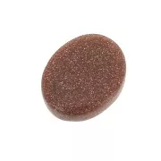 8x6mm Gemstone Oval puck - Sunstone Imitation x1