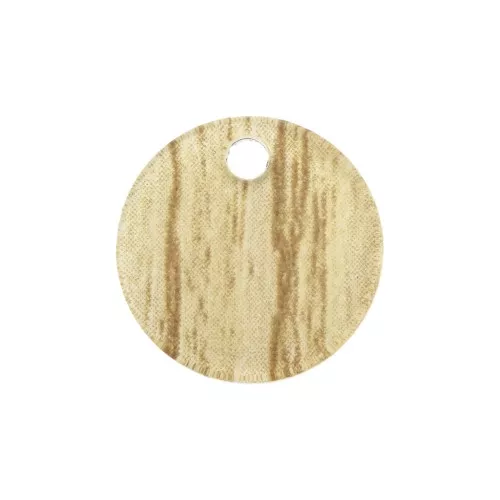 15mm Plexiglas sequin wooden pattern - Beige x1