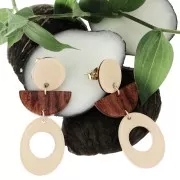 15mm Plexiglas sequin leopard pattern - Dark Beige - Pink x1