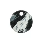 15mm Plexiglas sequin leopard pattern - Black - Blue - Grey x1