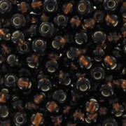 Preciosa Seed beads 9/0 2.5 mm - Smoked Topaz Silver Lined x20g