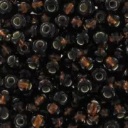 Preciosa Seed beads 9/0 2.5 mm - Smoked Topaz Silver Lined x20g