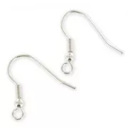 Balls earwires 21mm silver tone x6