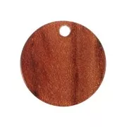 19mm Plexiglas sequin wooden pattern - Brown x1