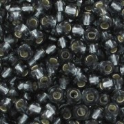 Preciosa Seed beads 9/0 2.5 mm - Black Diamond Silver Lined x10g|raw }}