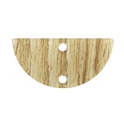 23x11mm Plexiglas 2-hole Half moon spacer wooden pattern - Beige x1