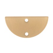 23x11mm Plexiglas 2-hole Half moon spacer wooden pattern - Brown x1