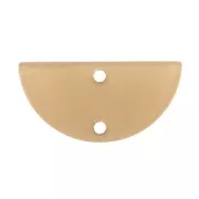 23x11mm Plexiglas 2-hole Half moon spacer wooden pattern - Brown x1