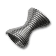 Metal spiral spacer bead 13.5x6.5mm black nickel tone x10|raw }}