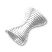 Metal spiral spacer bead 12x6mm Silver tone x10