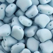 7.5x7.5mm Czech Glass beads Ginko Duo 2 holes - Bondeli Matt Blue Raspberry x10g