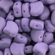 7.5x7.5mm Czech Glass beads Ginko Duo 2 holes - Bondeli Matt Purple x10g