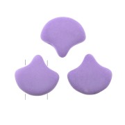 7.5x7.5mm Czech Glass beads Ginko Duo 2 holes - Bondeli Matt Purple x10g