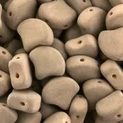 7.5x7.5mm Czech Glass beads Ginko Duo 2 holes - Bondeli Matt Cappuccino x10g