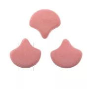 7.5x7.5mm Czech Glass beads Ginko Duo 2 holes - Bondeli Matt Coral x10g