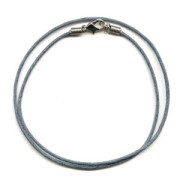 Cotton waxed Choker 1,5mm grey|raw }}