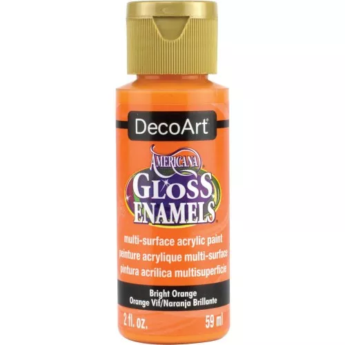 Multi-surface Acrylic Paint - DecoArt Americana Gloss - Bright Orange x59ml