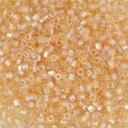 Miyuki Delica 11/0 Hex Cut DBC0100 - Transparent Light Topaz AB Cut x8g