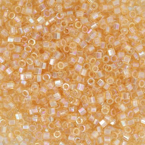 Miyuki Delica 11/0 Hex Cut DBC0100 - Transparent Light Topaz AB Cut x8g