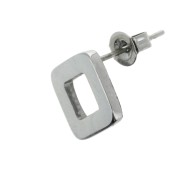 12.5mm Stainless steel Rhombus earstuds x2
