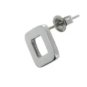 12.5mm Stainless steel Rhombus earstuds x2