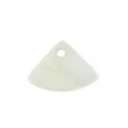 10x14mm Mother of Pearl Fan Sequin - Natural x5