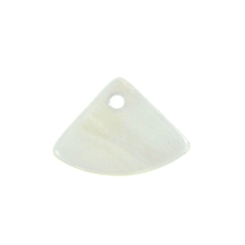 10x14mm Mother of Pearl Fan Sequin - Natural x5