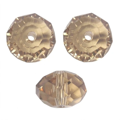 PureCrystal 5040 Flat round 12mm Light Colorado Topaz x1