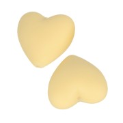 19x20mm Heart-shaped silicone beads for pacifier - Yellow x2