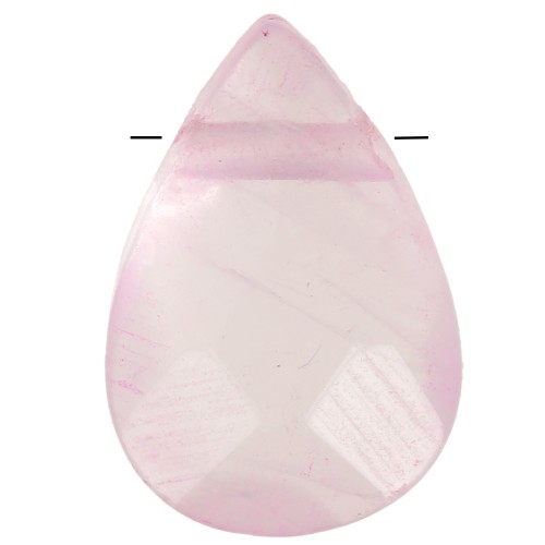 Beads Rose Quartz Flat briolettes 14x10 mm x5
