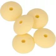 12mm Saucer-shaped silicone beads for pacifier - Yellow x5