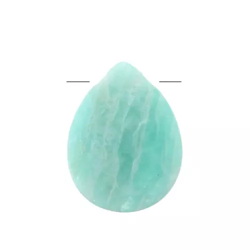 Beads Amazonite Flat briolettes 12x9mm x5