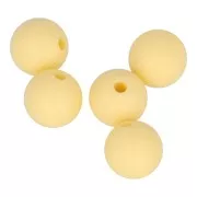 10mm Round silicone beads for pacifier - Yellow x5