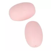 20x13mm Olive-shaped silicone beads for pacifier - Baby Pink x2