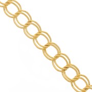 Flat chain 11mm Gold tone x1m|raw }}