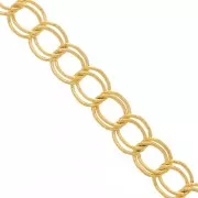 Flat chain 11mm Gold tone x1m