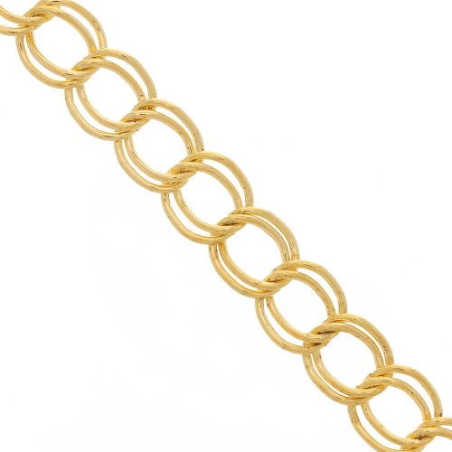 Flat chain 11mm Gold tone x1m