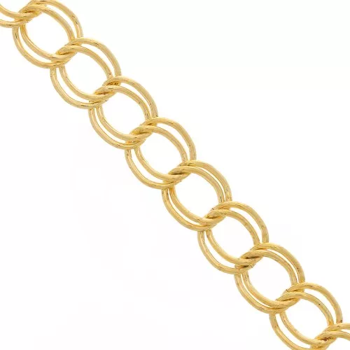 Flat chain 11mm Gold tone x1m