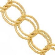 Flat chain 11mm Gold tone x1m