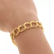 Flat chain 11mm Gold tone x1m