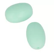 20x13mm Olive-shaped silicone beads for pacifier - Mint x2